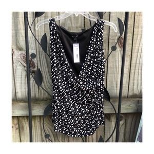🦄Lily Judie Dot Print Cross Front Tank